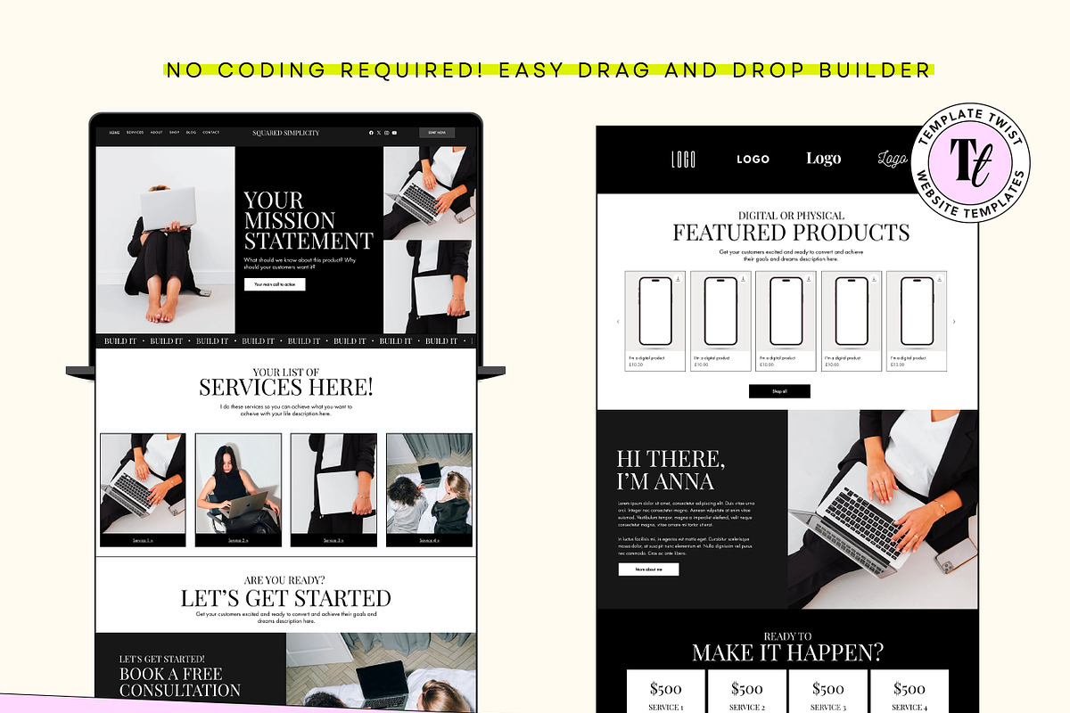 Wix Consulting Website Template, a Wix Template by Template Twist Shop (Photo 8 of 10)