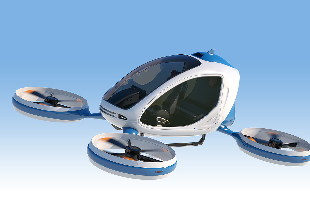 Electric Passenger Drone, a Technology Illustration by iLexx (Photo 2 of 7)