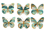 Gold Glitter Butterflies Clipart, an Illustration by Designworld (Thumbnail 4 of 4)