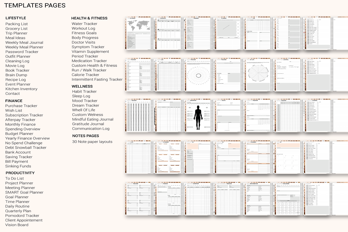 Boho Digital Planner 2025-2026, a Branding & Logo Template by Plamarplanners (Photo 9 of 10)