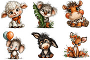 Cute Animals Clipart, an Animal Illustration by DreamArtGraphic (Thumbnail 5 of 5)