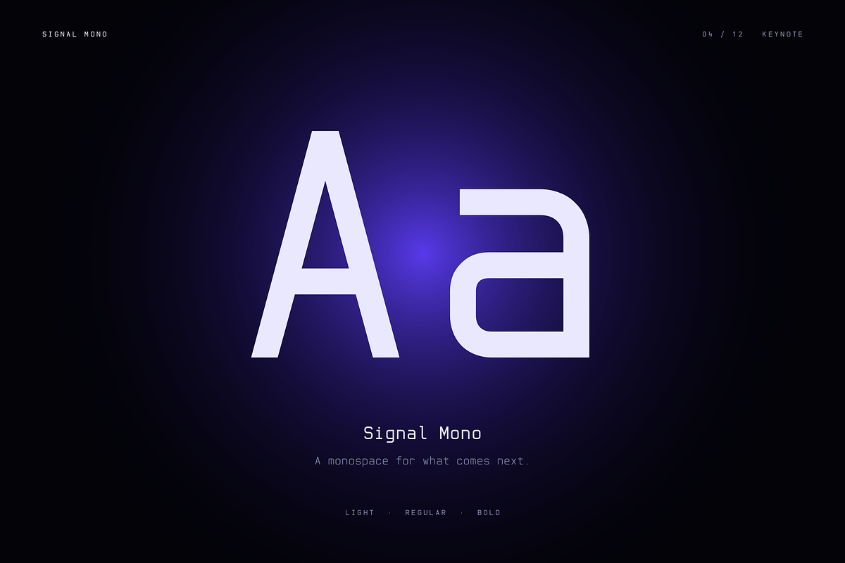 Signal Mono - Futuristic Monospace, a Serif Font by HipFonts (Photo 5 of 14)