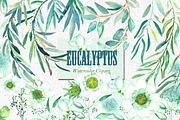 Eucalyptus Watercolor Greenery, a Healthcare Illustration by LABFcreations (Thumbnail 7 of 11)