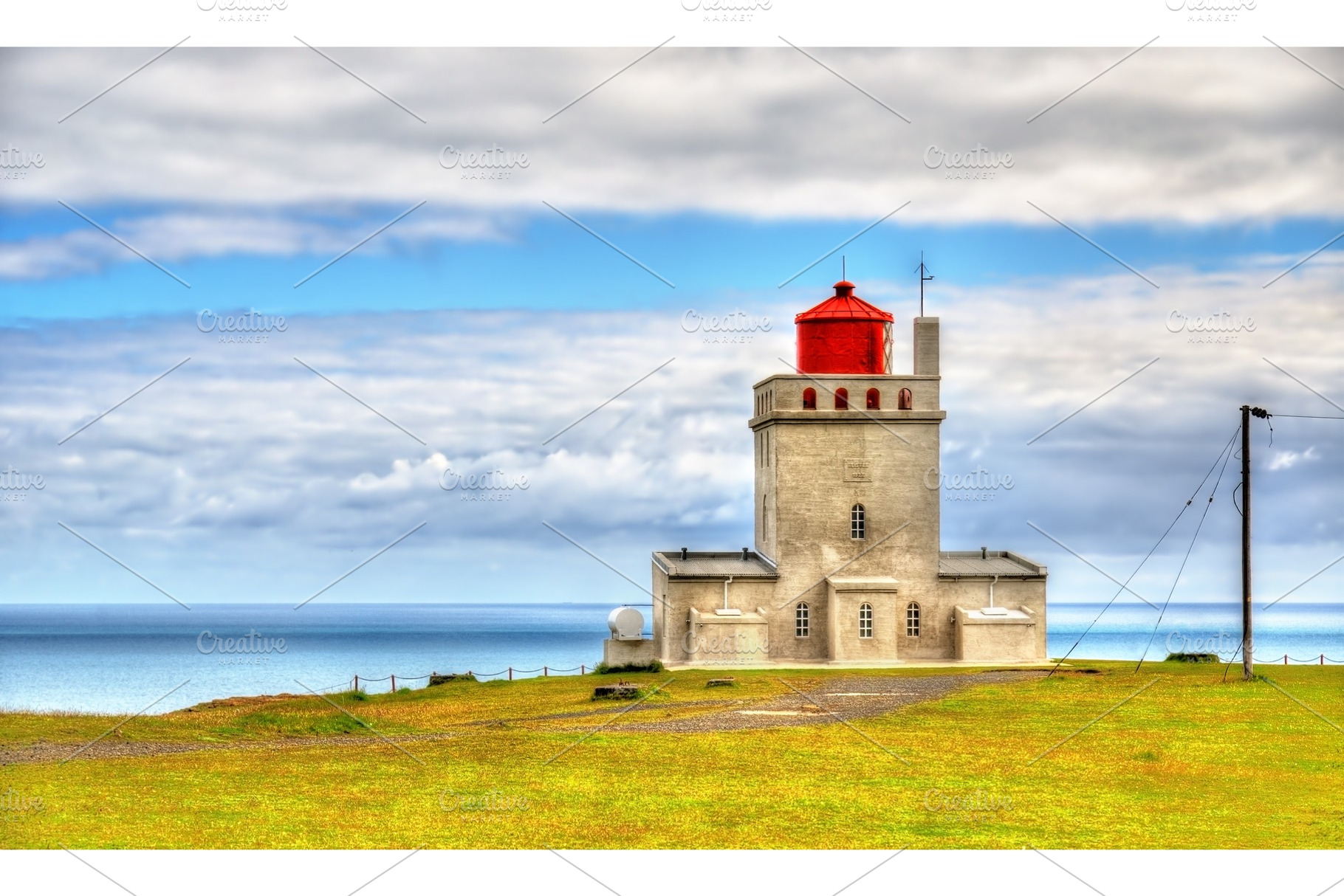 Lighthouse at dyrholaey cape of iceland stock photo containing iceland and, a Nature Photo by Leonid Andronov