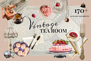 VINTAGE Tea Room Collage, an Object Graphic by Anzhelika (Thumbnail 1 of 11)