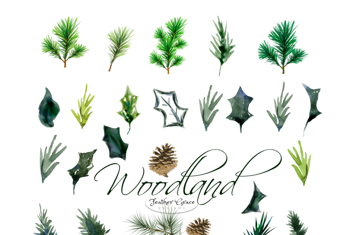 Watercolor Leaves & Greenery, an Illustration by Feather Grace Designs (Photo 11 of 12)