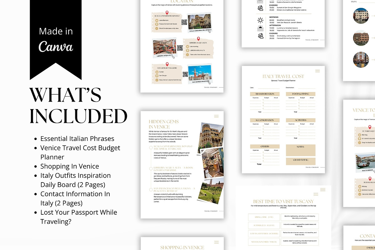 Venice Travel Itinerary Template, a Magazine Template by Pulsecolor (Photo 6 of 9)