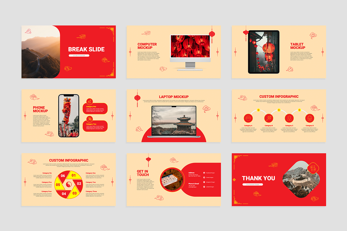 China Google Slides Template, a Presentation Template by Flat Icons (Photo 4 of 4)