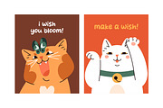 Cute funny cats set, cards, an Animal Illustration by PaperTrident (Thumbnail 6 of 6)