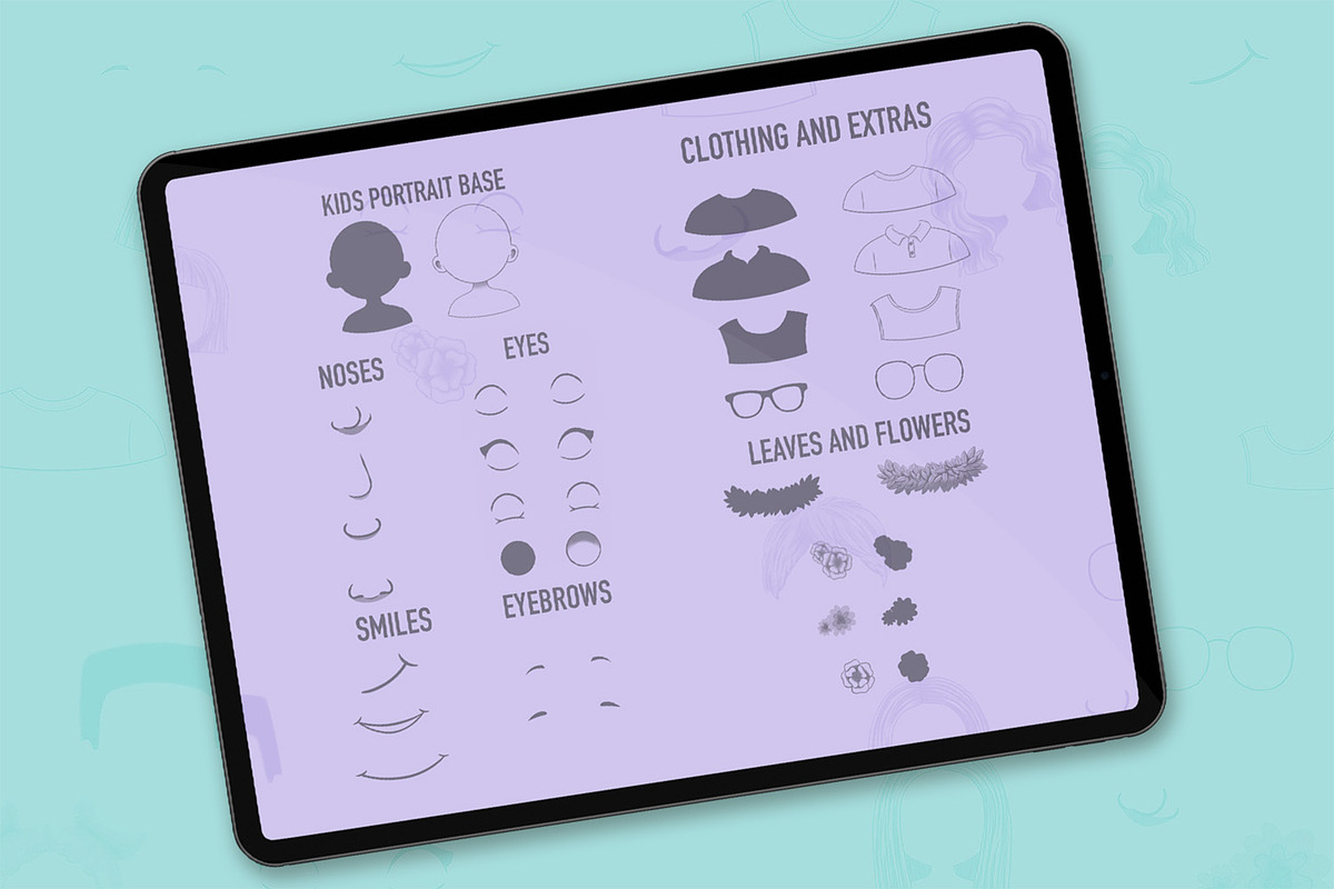 Kids Character Portrait Brushes, a Brush Add-On by Brushed Rose (Photo 4 of 5)