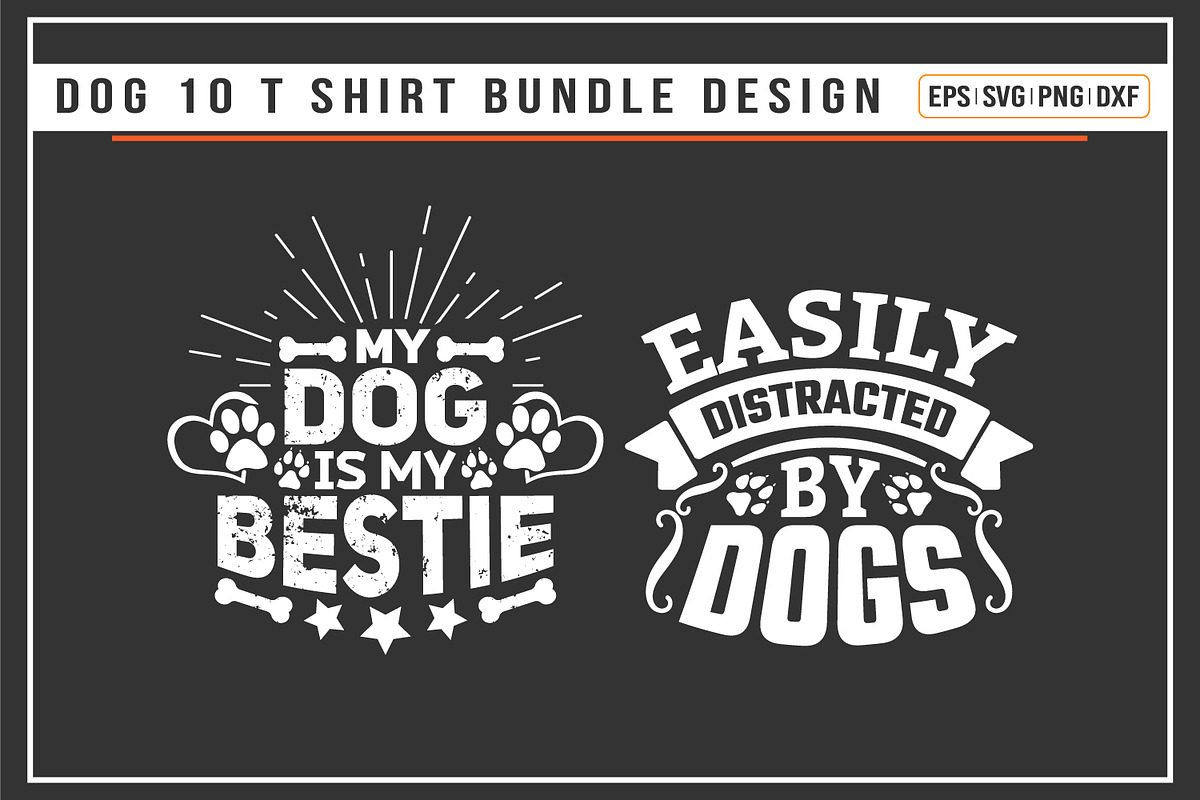 Dog qutoes t shirt design bundle, a Graphic by Uniquesvg99 (Photo 2 of 6)