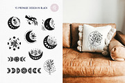 Floral Moons Celestial Vector Set, an Object Graphic by Alena Koval (Thumbnail 7 of 16)