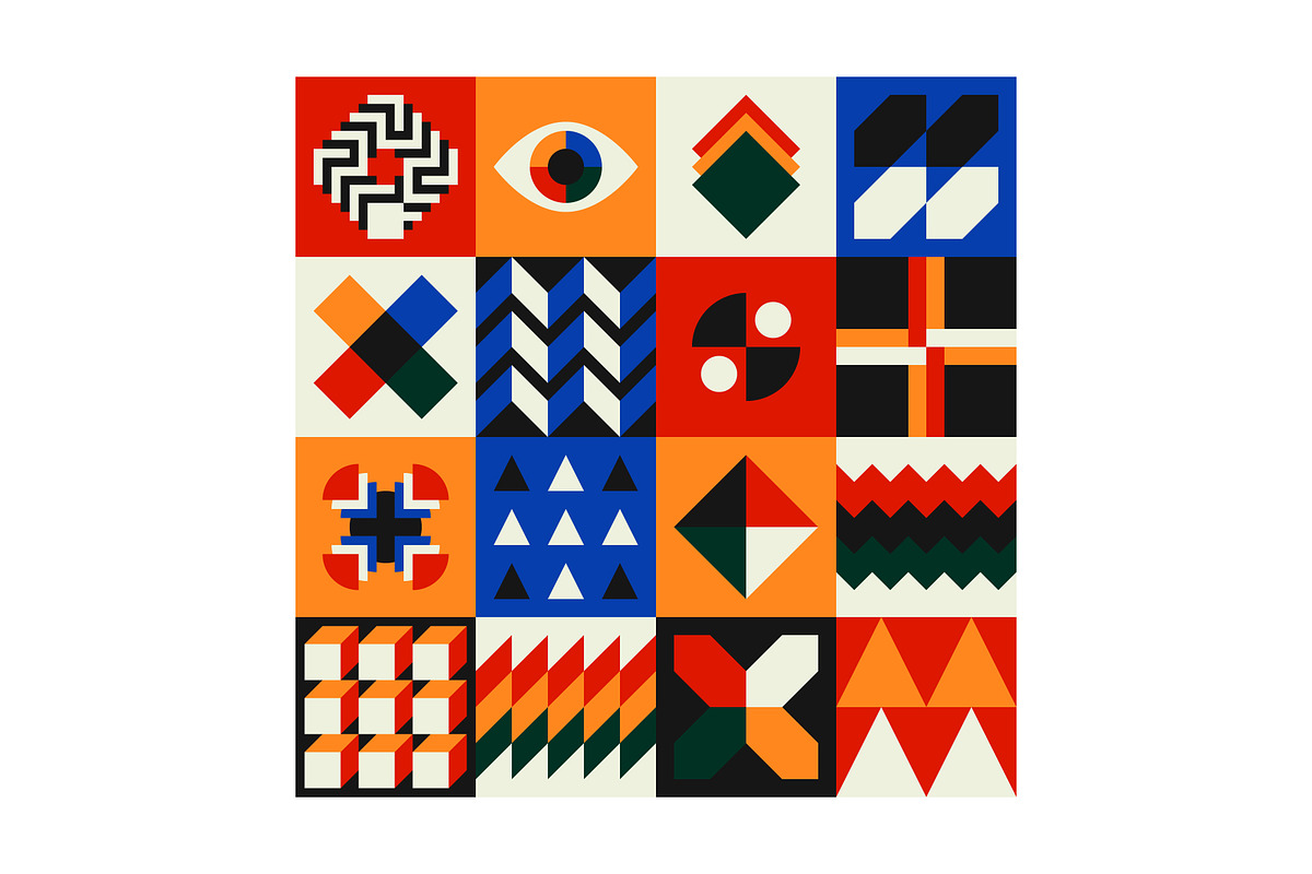 Geometric Shapes Dots Construction, a Pattern Graphic by Neo Geo (Photo 6 of 9)
