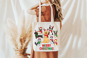 Retro Merry Christmas Dog Png, an Illustration by Craft Nest (Thumbnail 3 of 6)