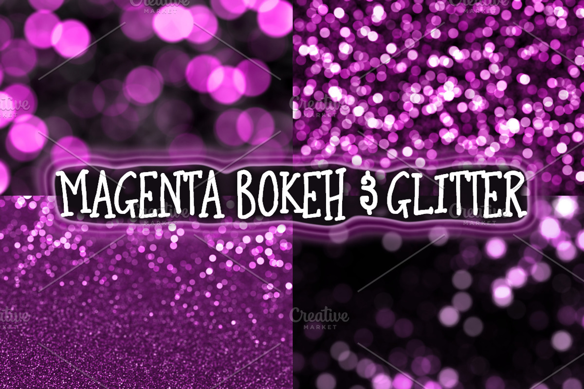 Magenta Bokeh & Glitter Backgrounds, a Texture Graphic by Paper Element (Photo 3 of 3)