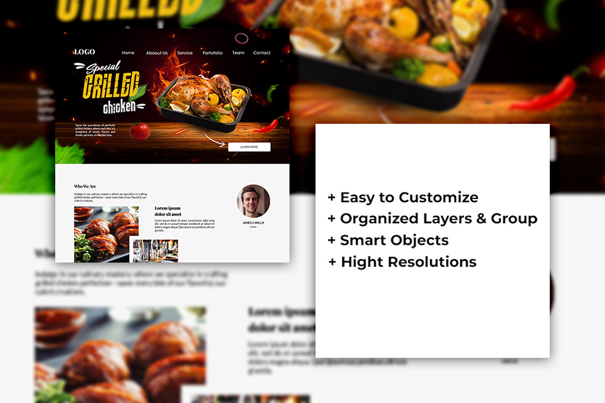 Website Template Design Bundle preview 4