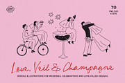Love Wedding Doodles, a Person Illustration by happpydesign (Thumbnail 1 of 12)