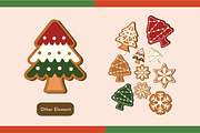 Christmas Ginger Illustration Set, a Seasonal Illustration by Kohesif Studio (Thumbnail 4 of 11)