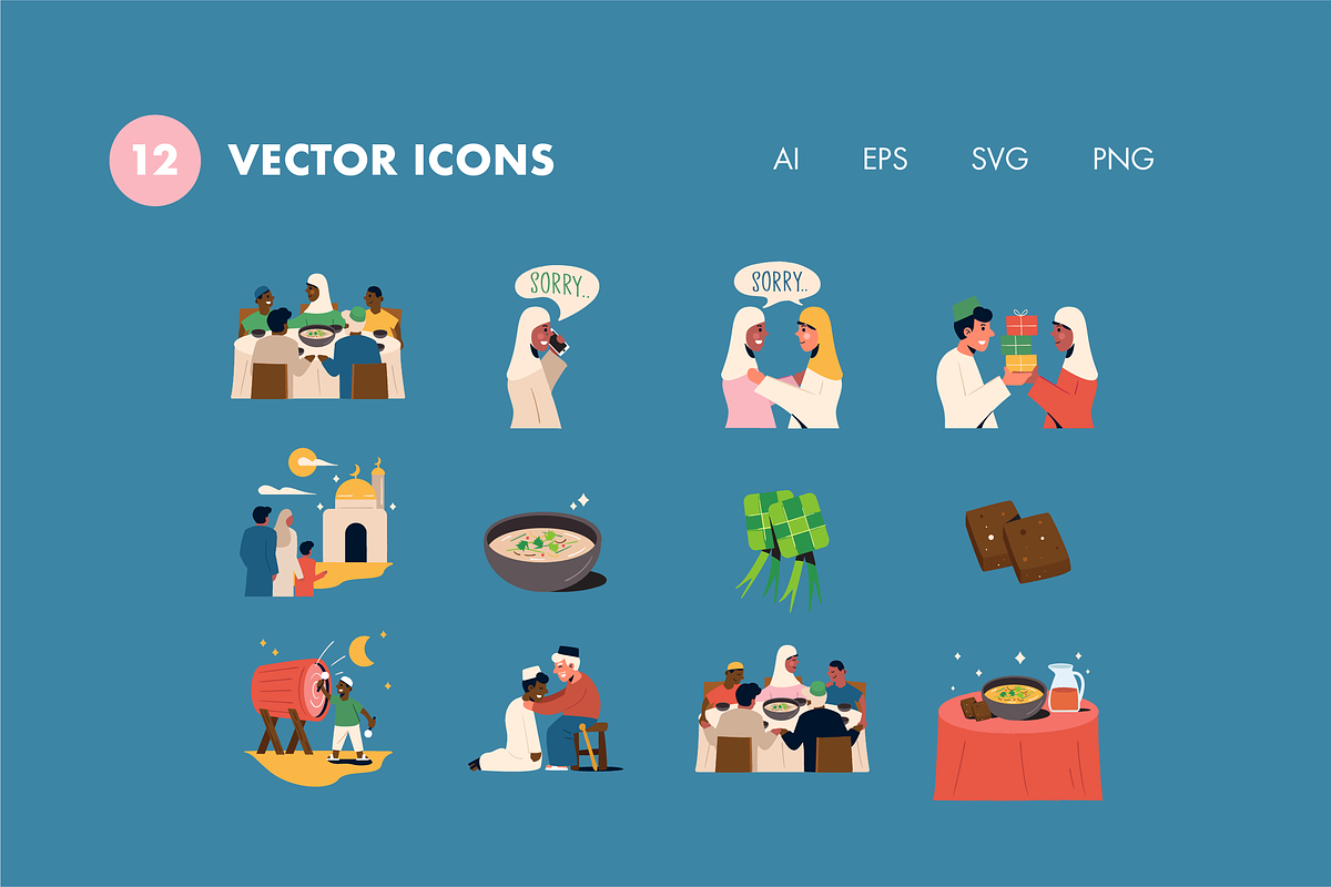 12 Hari Raya Icons, a Food Illustration by Hello Mister Frank (Photo 3 of 4)