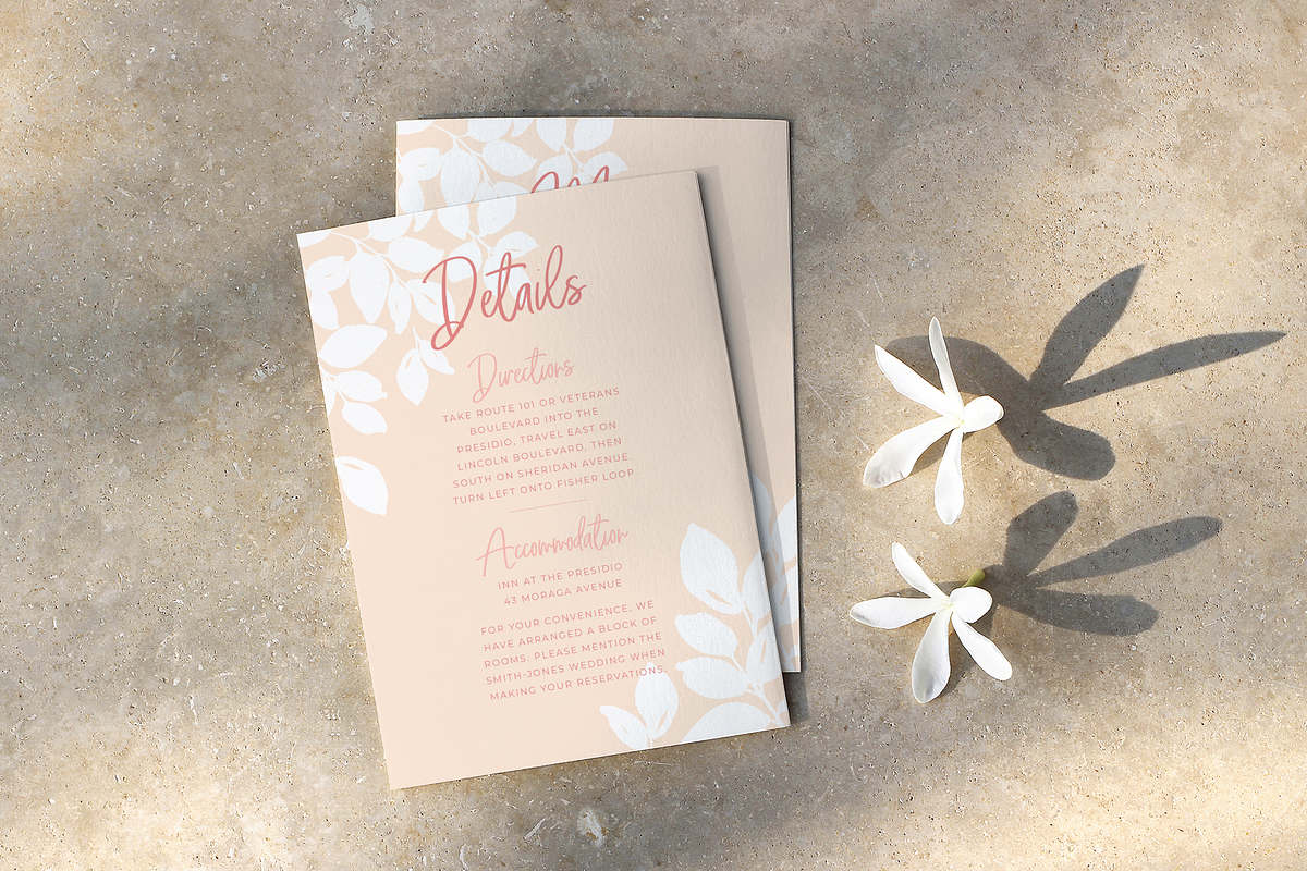 Blush Wedding Stationery Suite, an Invitation Template by R Whitehurst Design (Photo 9 of 10)