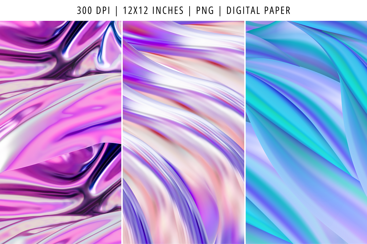 Holographic Texture Digital Paper, a Pattern Graphic by Snapybiz (Photo 5 of 5)