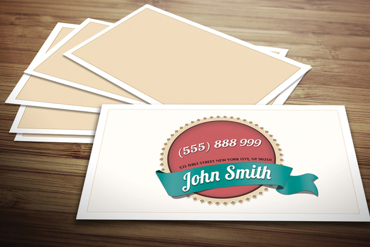 Light Vintage Business Card, a Business Card Template by Crazyleaf (Photo 1 of 4)