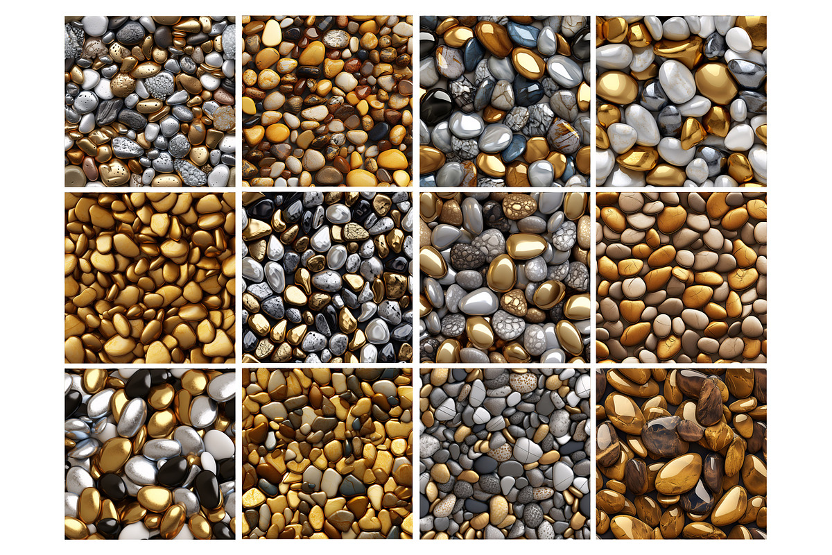 Golden Stones Seamless Pattern, a Pattern Graphic by Forhadx5 (Photo 4 of 9)