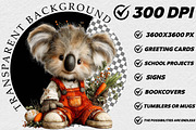 Whimsical Easter Koala Clipart, an Illustration by DreamCafeArt (Thumbnail 2 of 6)