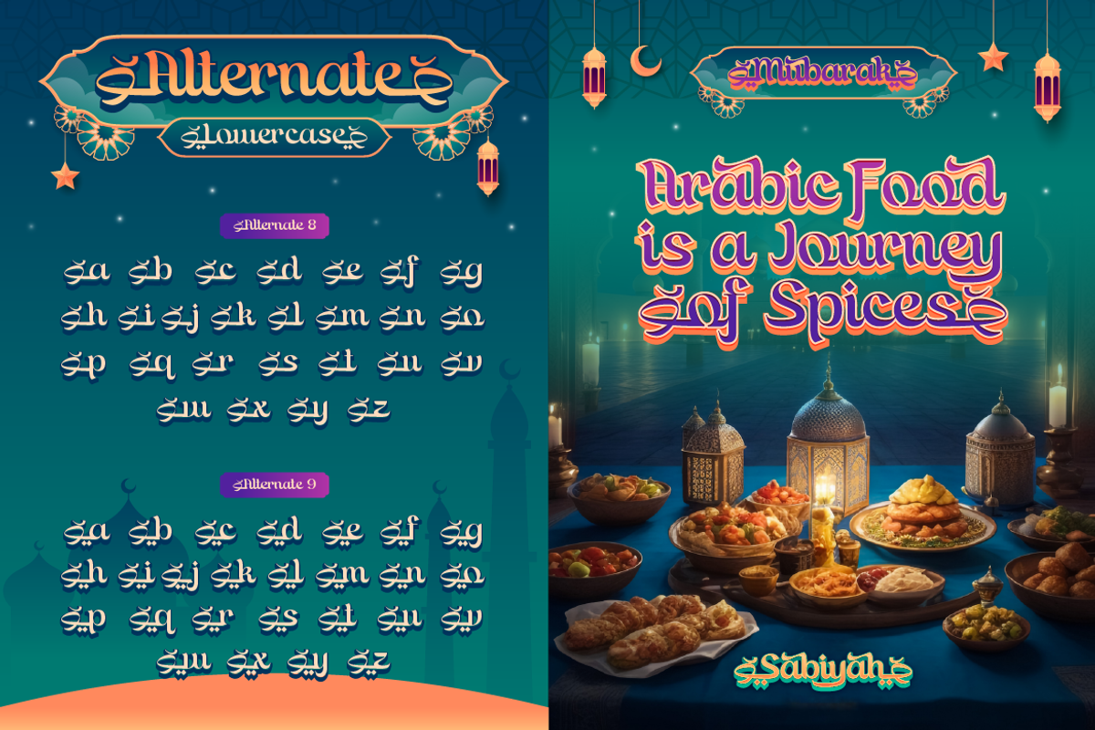 Sabiyah, a Script Font by Burntilldead (Photo 10 of 12)