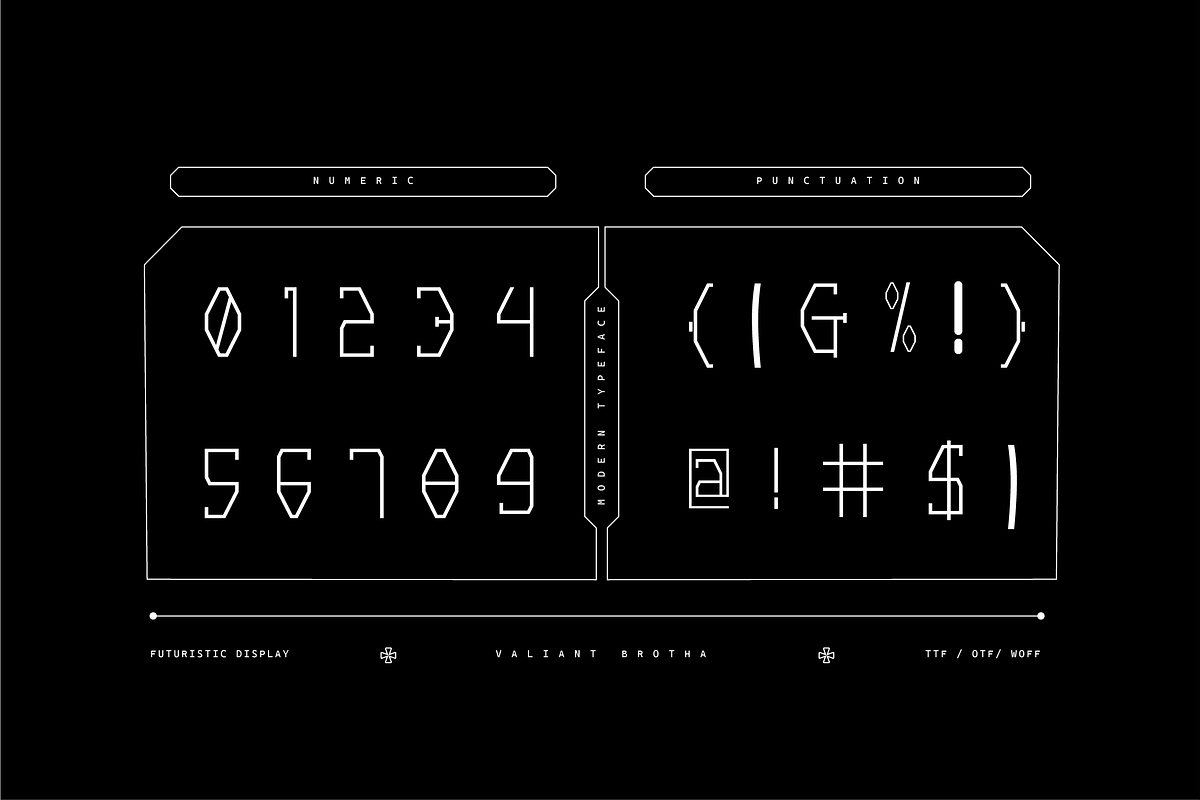 VB Skyfulz - Futuristic Display Font, a Serif Font by VALIANTBROTHA (Photo 3 of 11)