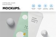 Catalog Size Envelope Mockups, a Packaging Mockup by megostudi0 (Thumbnail 2 of 6)
