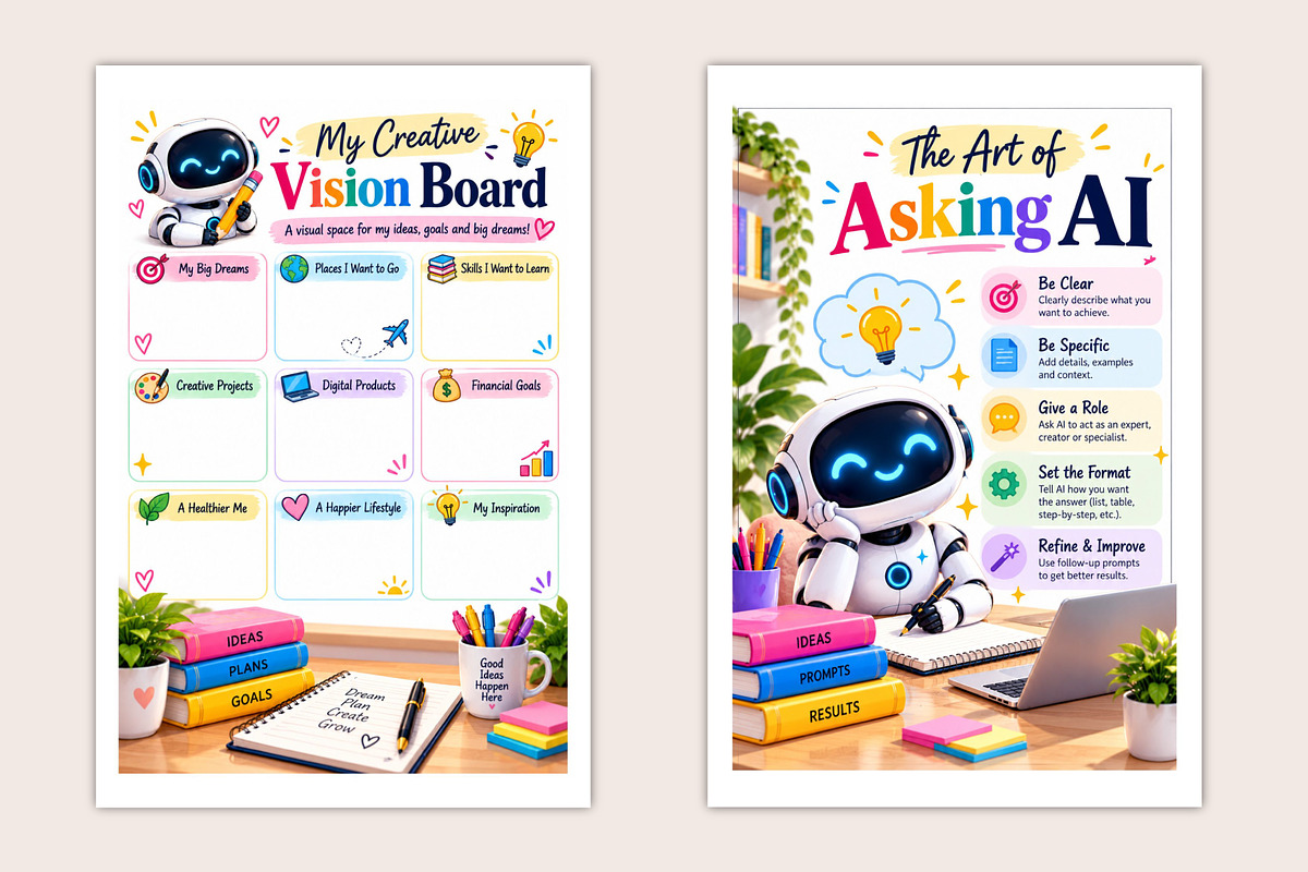 The Intelligent Prompt Library, a Stationery Template by Designmela01 (Photo 5 of 5)