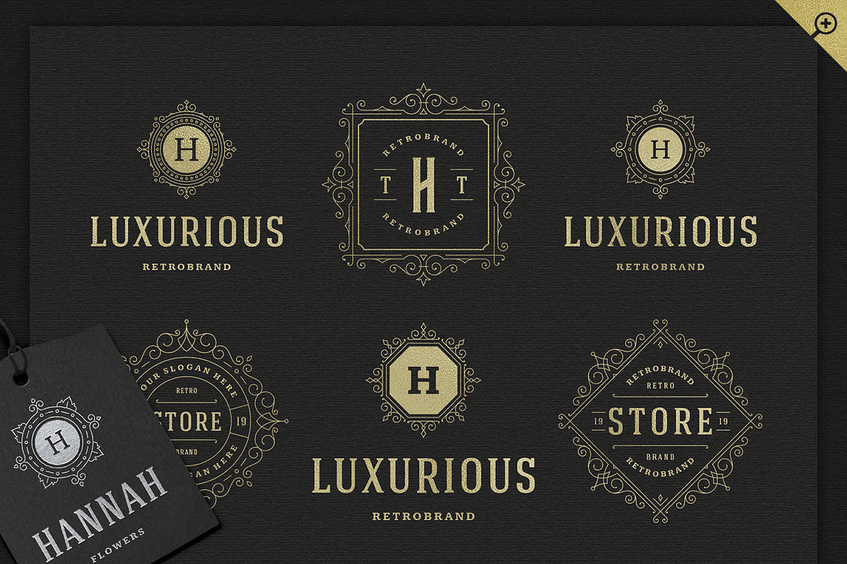 500 ornaments logos & monograms, a Branding & Logo Template by Vasya Kobelev (Photo 22 of 31)