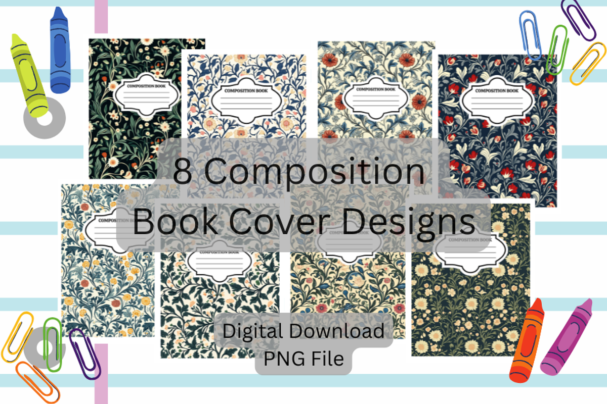 Flowers Composition Book Digital, a Pattern Graphic by SmallTownDigital (Photo 1 of 3)