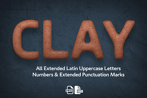 Ms Clay Bitmap Font & PNGs