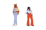 Stylish African American people set, a Person Illustration by PaperTrident (Thumbnail 7 of 9)