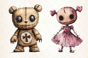 Halloween Gothic Voodoo Doll Clipart, an Illustration by Dream Creation (Thumbnail 7 of 7)