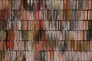 Colored Old Painted Planks Background. Weathered Wood Board Pane