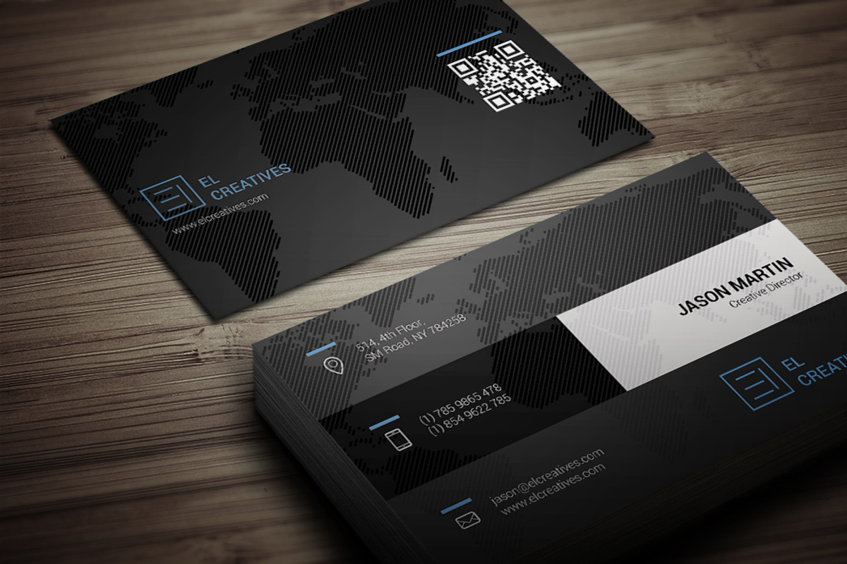 Creative Dark Business Card, a Business Card Template by bouncy (Photo 2 of 4)