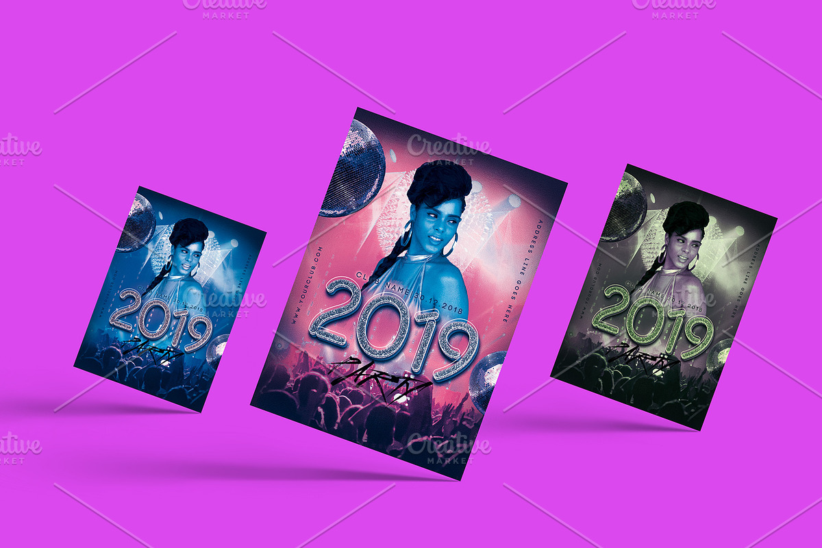 New Year Party Flyer, a Flyer Template by Flyer Arts (Photo 2 of 4)