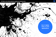 Splatter - 50 Black & White Textures, a Background Graphic by ikono.me (Thumbnail 2 of 6)
