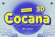 Cocana 3D, a Sans Serif Font by Craft Supply Co. (Thumbnail 1 of 8)
