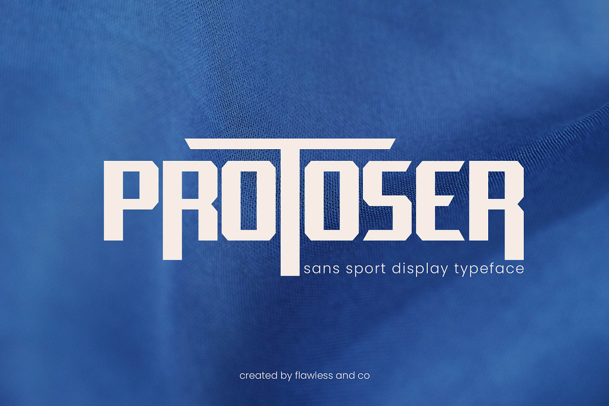 Protoser - Sports Font, a Font by Flawless And Co (Photo 1 of 9)