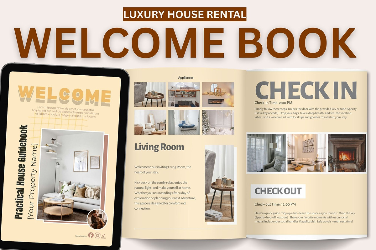 Editable Airbnb Welcome Book Templat, a Templates & Theme by iloveTemplate (Photo 1 of 2)