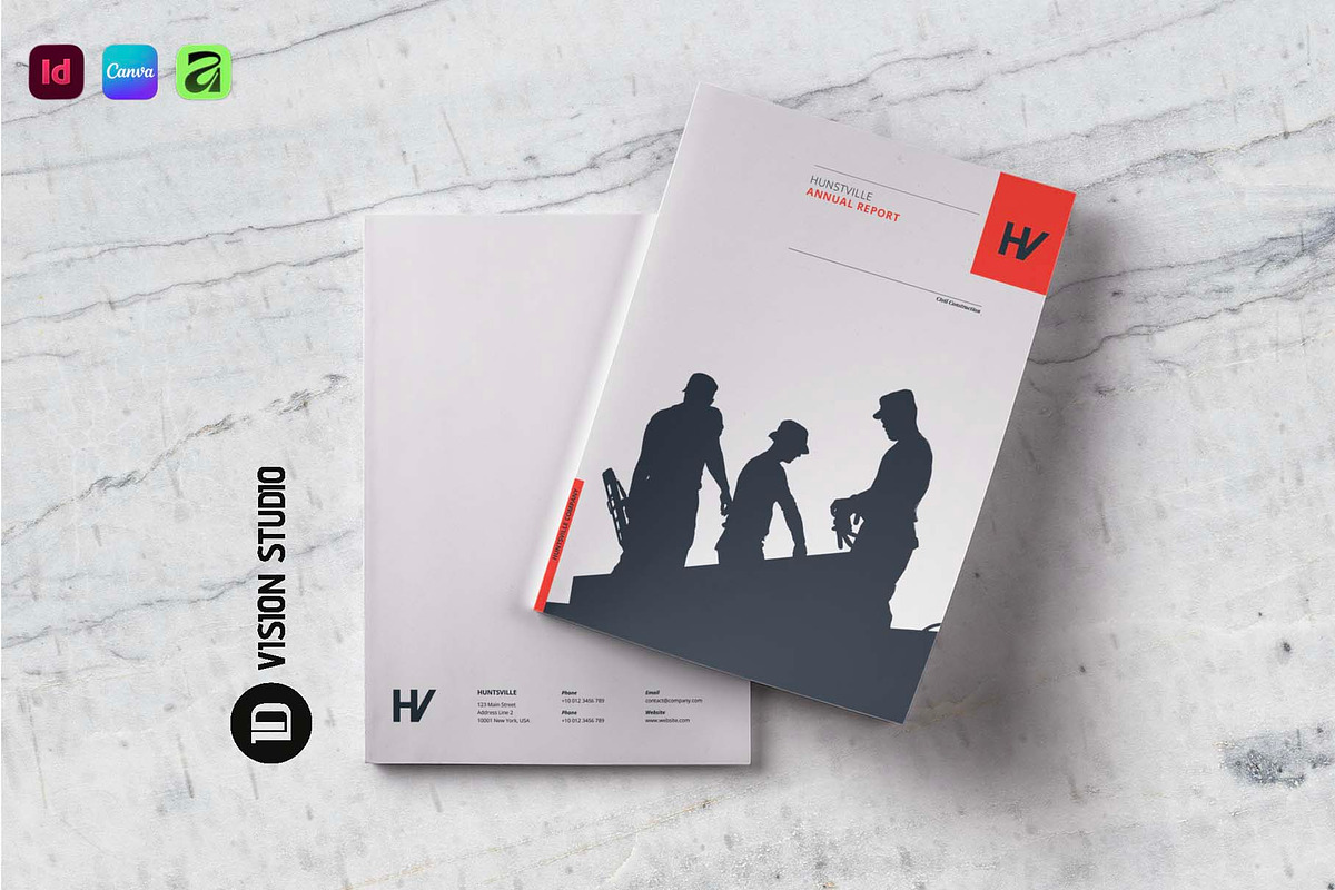 Annual Report InDesign Canva, a Brochure Template by ID Vision Studio (Photo 9 of 17)