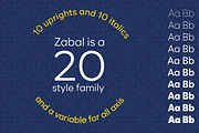 Zabal font family by FontPeople, a Sans Serif Font by FontPeople (Thumbnail 3 of 6)