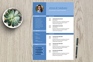 Resume Template 2 Page Pack Joulie