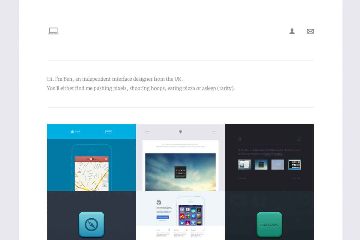 Hoop - Dribbble Portfolio (HTML/CSS), a Websites & App Template by LoveUI.co