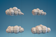 Low Poly Clouds Part 1, an Environmental 3D Model by CreativeeArt (Thumbnail 3 of 6)