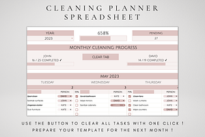 Google Sheets Cleaning Tracker